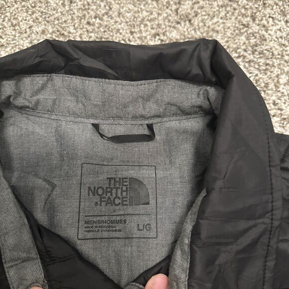The North Face Shirt Jacket Men’s Large Black ThermoBall Eco Quilted Snap Front - Picture 5 of 8